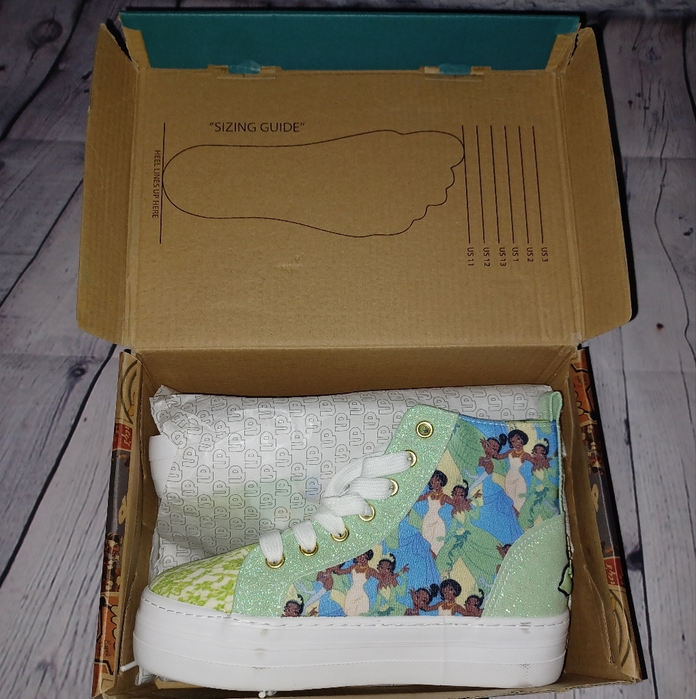 Ground UP girls Princess and the Frog High Top Sneakers